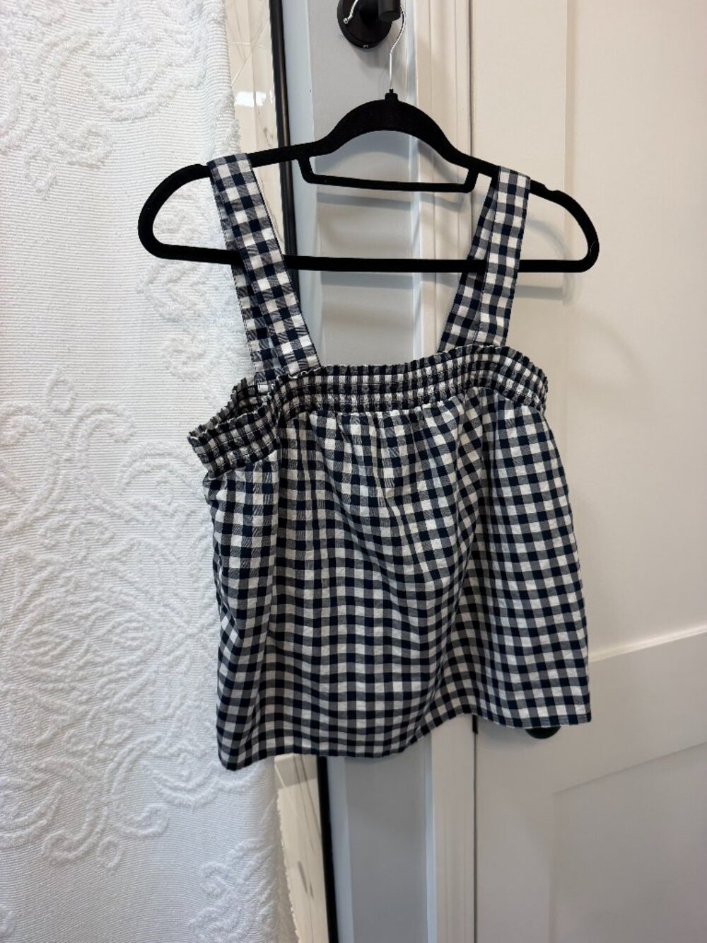 J.Crew women's plaid cropped tank